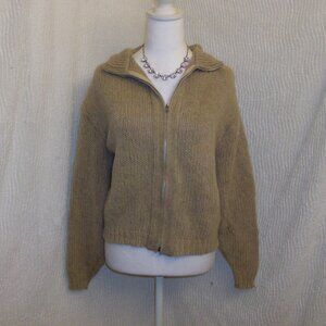 McGregor Vintage Beige Tan Zip Sweater Wool Camel Hair Women’s Medium